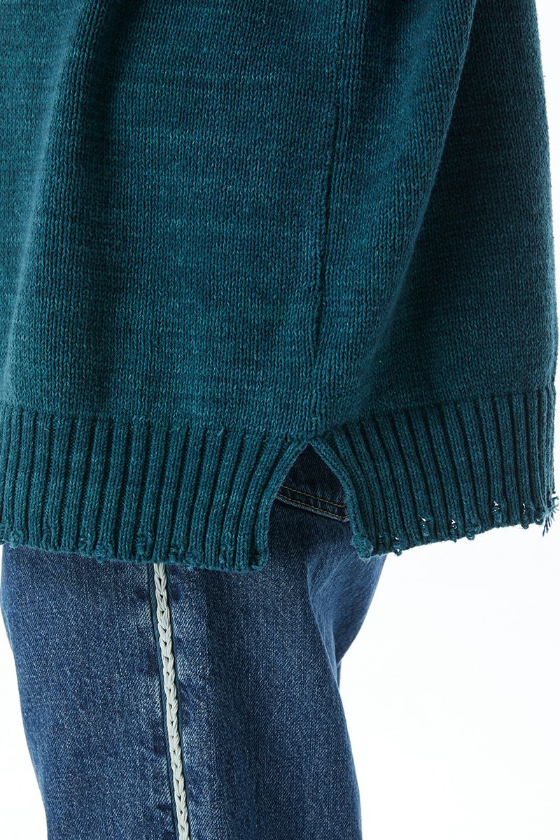 KURO(クロ)RECYCLE COTTON DAMAGE CREW NECK SWEATER リサイクルコットンダメージクルーネックセーター 963432 -3