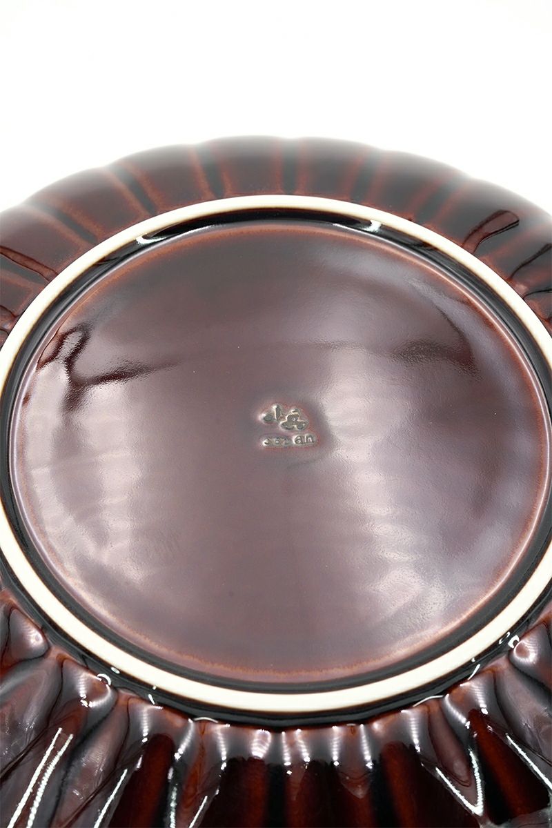 TOJIKITONYA(トウジキトンヤ)ぎやまん 8寸皿：漆 13561 -3