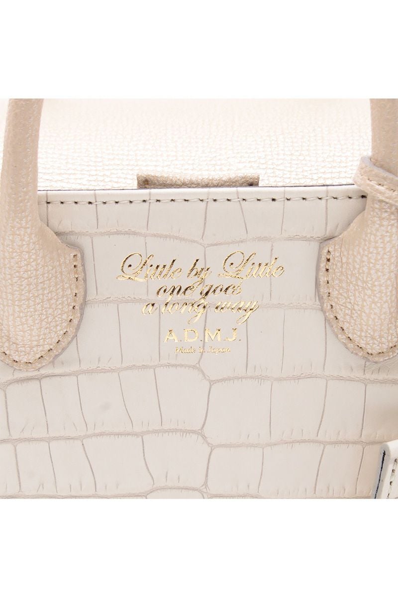 A.D.M.J.（エーディエムジェイ）クロコダイル型押し　マイクロミニトート 23SS01004 -4