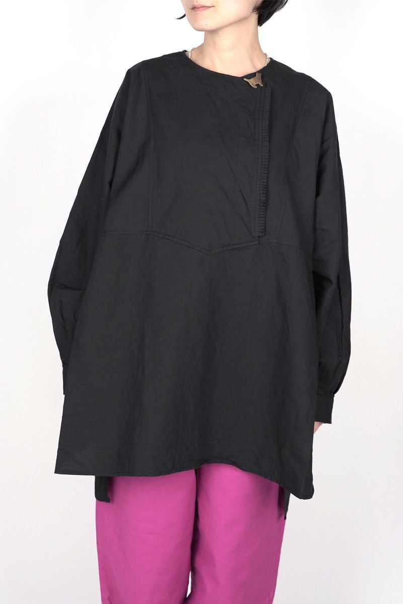 homspun(ホームスパン)コットンリネンマットプルオーバーブラウス 5705 -3