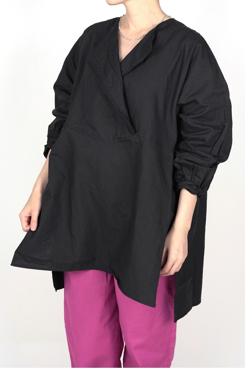 homspun(ホームスパン)コットンリネンマットプルオーバーブラウス 5705 -5