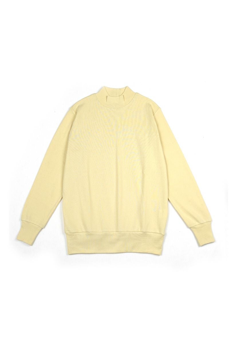 homspun(ホームスパン)30/1フライスハイネック長袖プルオーバー　モックネックプルオーバー 6359 -5