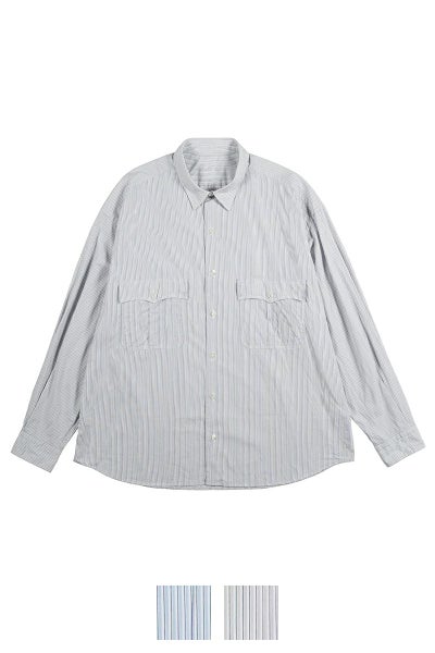 Porter Classic(ポータークラシック)ロールアップストライプシャツ ロゴブラック ROLL UP STRIPE SHIRT (ROLL UP LOGO BLACK) PC-016-2212