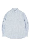 Porter Classic(ポータークラシック)ロールアップストライプシャツ ロゴブラック ROLL UP STRIPE SHIRT (ROLL UP LOGO BLACK) PC-016-2212 -13