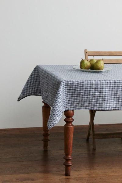 fog linen work フォグリネンワークリネンテーブルクロス(L)クレメンテ　LTT005L-BLPL