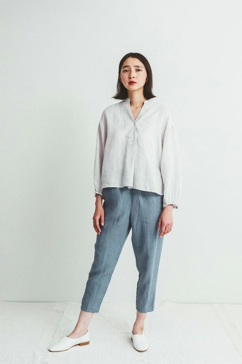 fog linen work フォグリネンワークROBIN PANTS BLUETTE ロビン　パンツ　ブルーエット LWA191-2426 -1