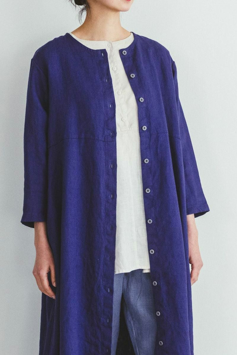 fog linen work フォグリネンワークSUZU DRESS BLEU ADRIATIQUE スズ ワンピース ブルーアドリアティックLWA537-2403 -2