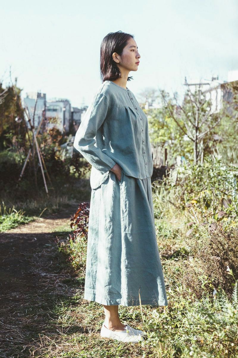 fog linen work フォグリネンワークICHIKA SKIRT CLAIR イチカ スカート クレール LWA569-2425 -3