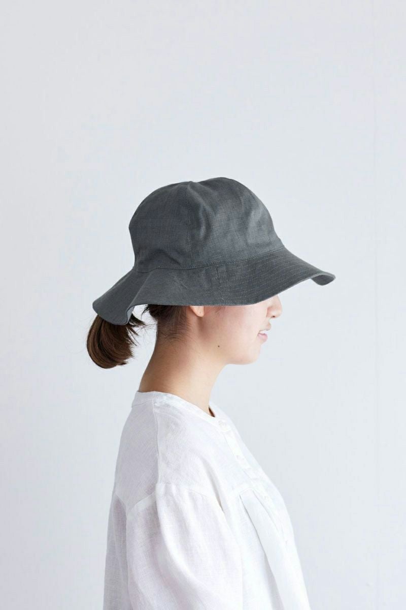 fog linen work フォグリネンワークCREE LINEN HAT ACIER クリー リネンハット アシェ LWE144-93 -1