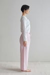 fog linen work フォグリネンワークオワーズ リネンパンツ ローズテ OISE DRAWN STRING PANTS ROSE THE LWW119-668 -2