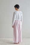 fog linen work フォグリネンワークオワーズ リネンパンツ ローズテ OISE DRAWN STRING PANTS ROSE THE LWW119-668 -3