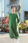 fog linen work フォグリネンワークTUI TUNIC VERT ECOSSAIS トゥイ　チュニック　ウ゛ェール　エコッセ LWA522-1337 -3