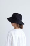 fog linen work フォグリネンワークCREE LINEN HAT BLACK クリ－リネンハット ブラック  LWE144-17 -2