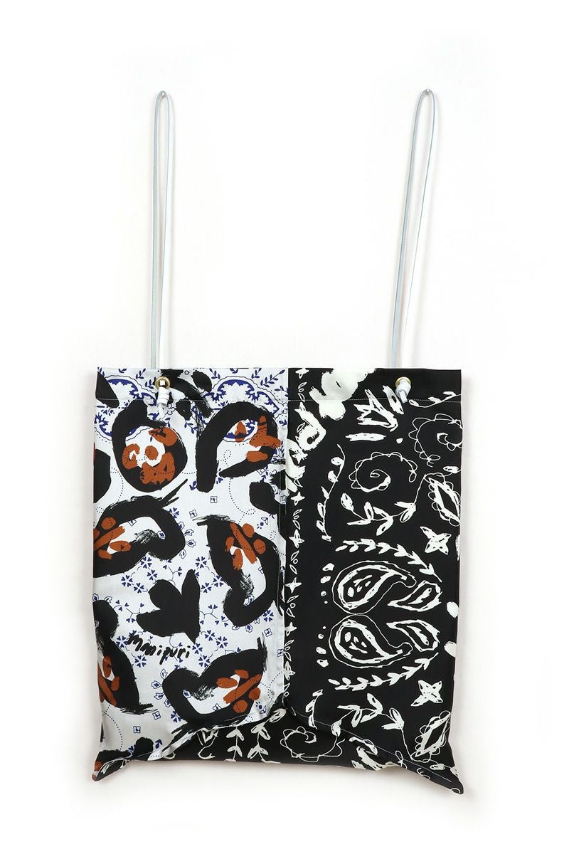 manipuri(マニプリ)＜プリントトートバッグL＞ランダムペイズリーバンダナ 0131252101 -1