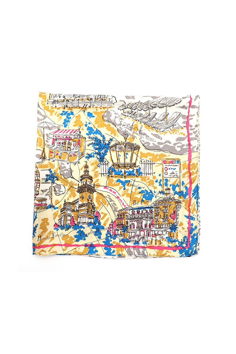 manipuri(マニプリ)＜シルクスカーフ65＞ リゾートマップ 0131330001