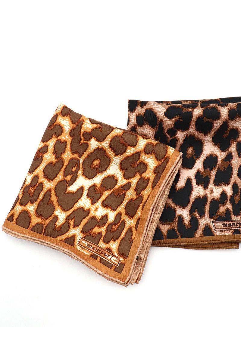 manipuri(マニプリ)＜シルクスカーフ65＞レオパードベグ 0131330020 -3