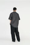 Graphpaper(グラフペーパー)Broad S/S Oversized Band Collar Shirt ブロード半袖バカラーシャツ GM231-50083B -6