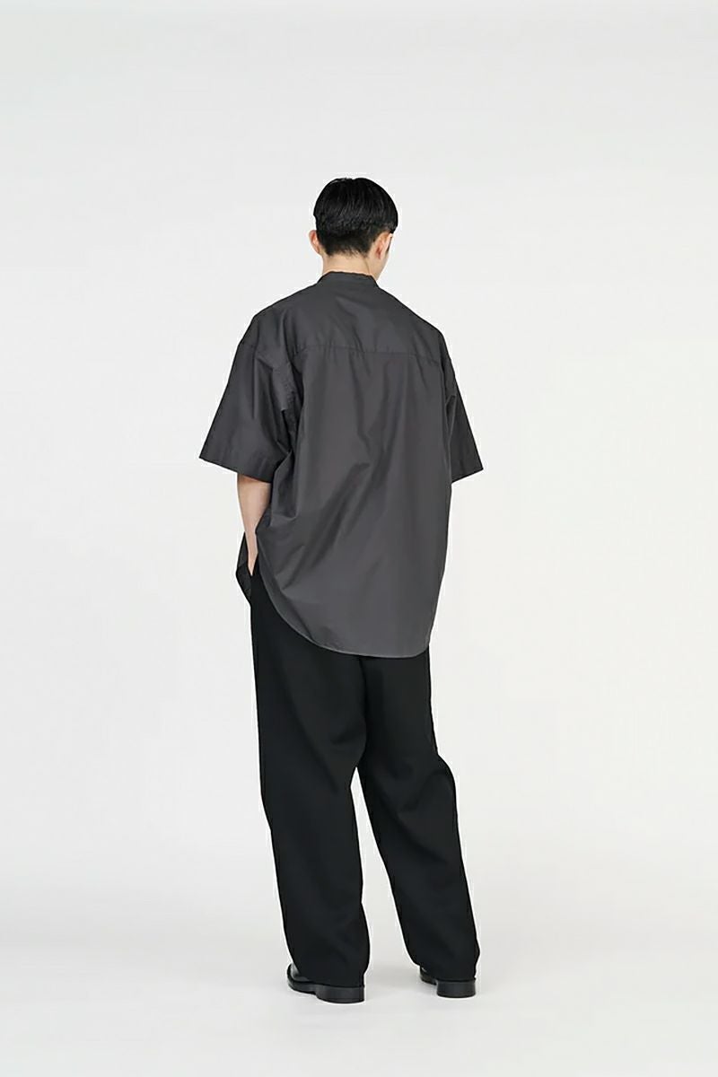Graphpaper(グラフペーパー)Broad S/S Oversized Band Collar Shirt ブロード半袖バカラーシャツ GM231-50083B -6