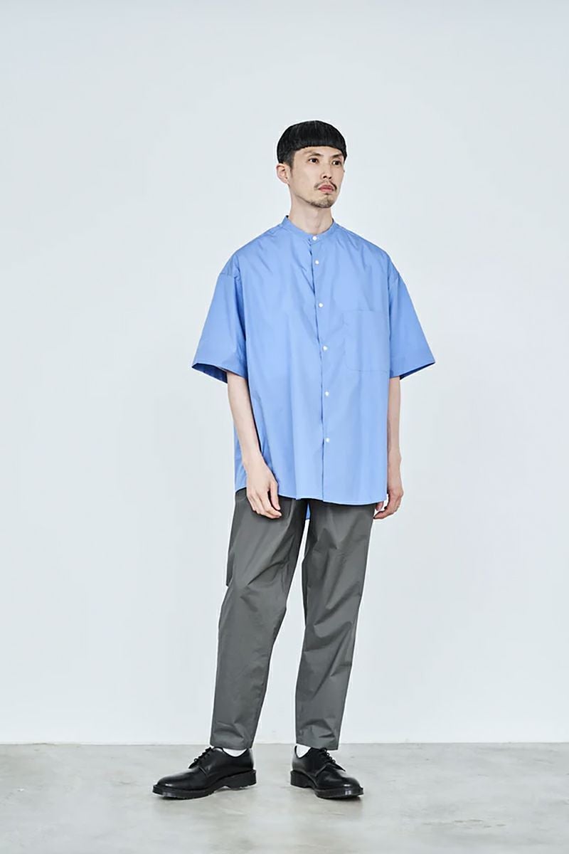 Graphpaper(グラフペーパー)Broad S/S Oversized Band Collar Shirt ブロード半袖バカラーシャツ GM231-50083B -9