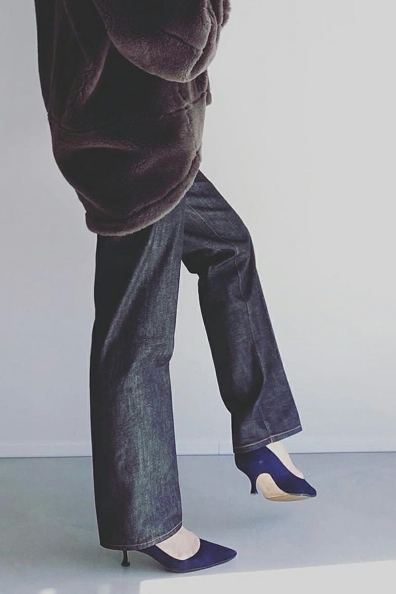 woadblue(ウォードブルー)＜ファッションエディター坪田あさみさんコラボ＞RIGID HIGHRISE（BLACK）ハイライズストレートWB23106 -2