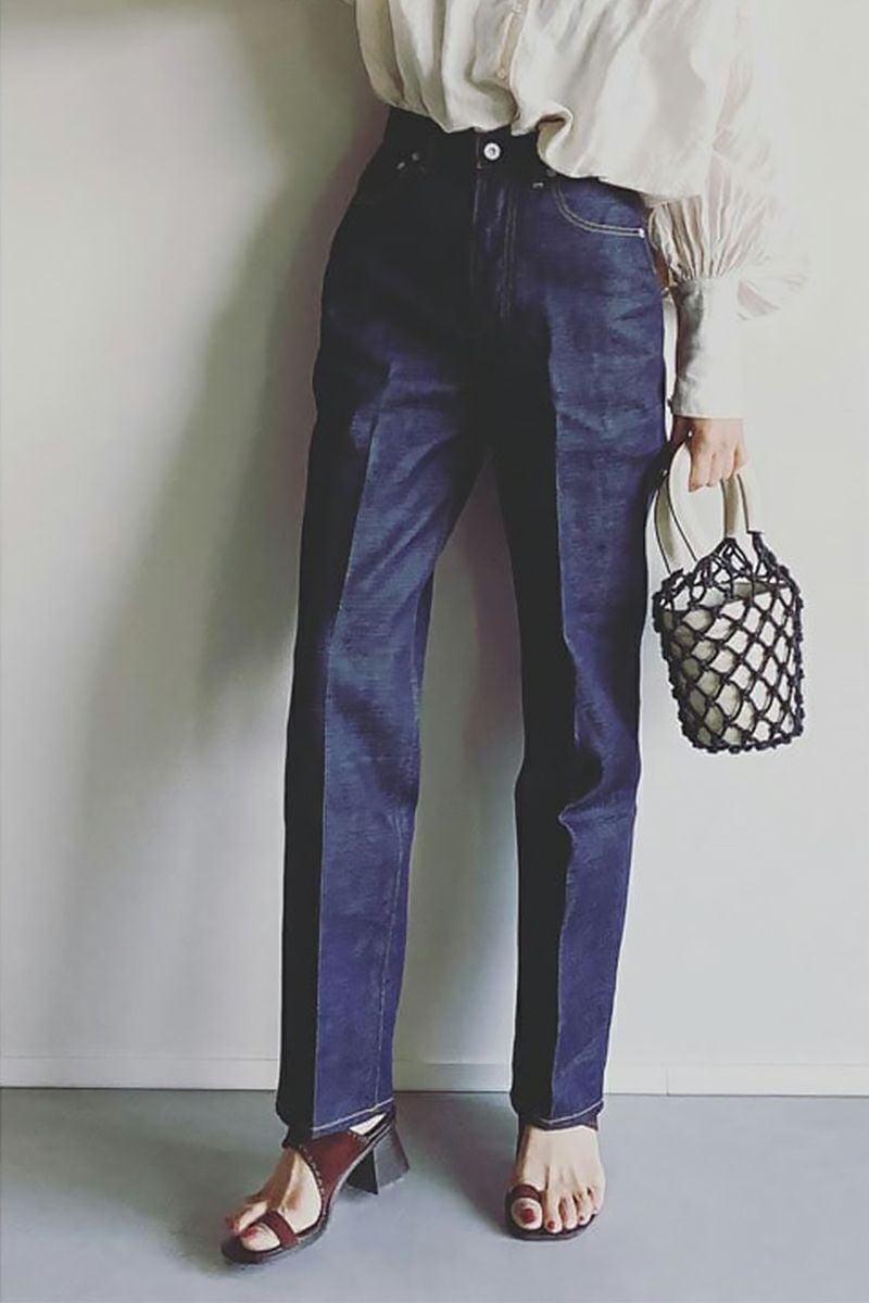 woadblue(ウォードブルー)＜ファッションエディター坪田あさみさんコラボ＞RIGID HIGHRISE（BLUE）ハイライズストレート　WB23310 -1