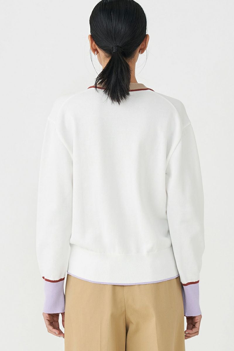 MACPHEE(マカフィー)ドライコットン Vネックカーディガン 12-02-32-02201 -3