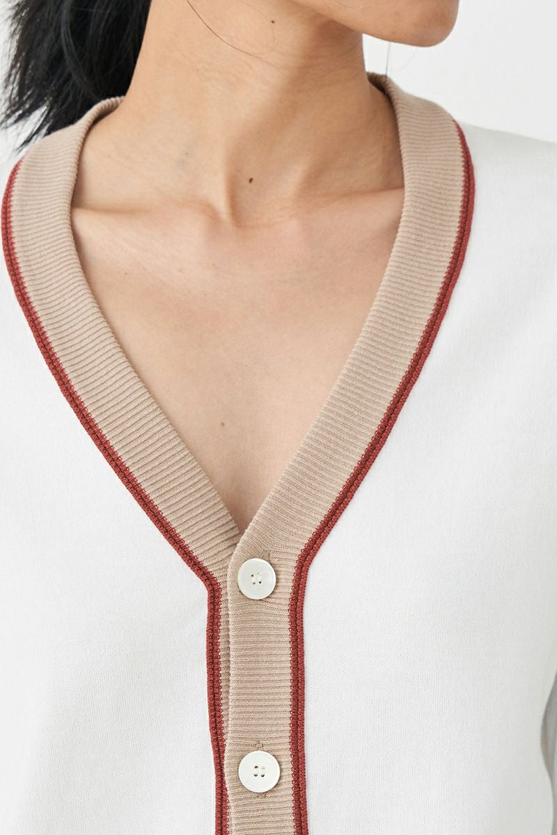 MACPHEE(マカフィー)ドライコットン Vネックカーディガン 12-02-32-02201 -4