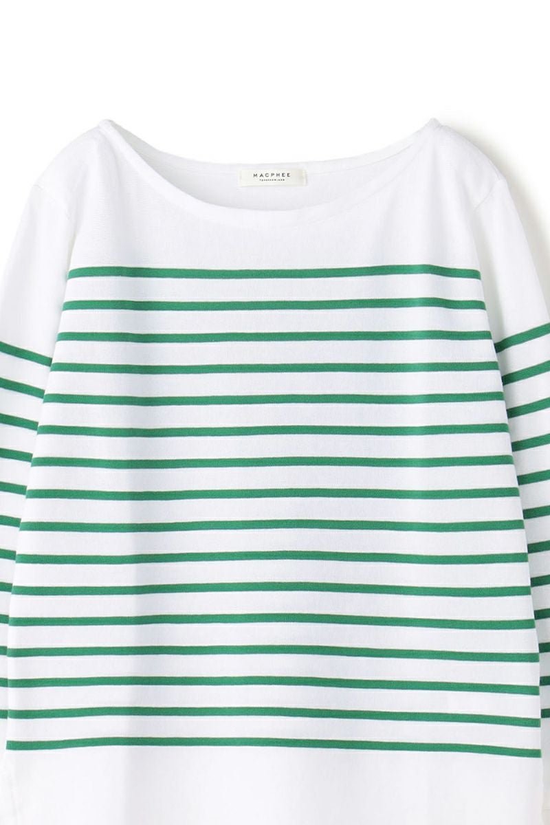 MACPHEE(マカフィー)コットンボーダー ボートネックプルオーバー 12-03-21-03705 -5