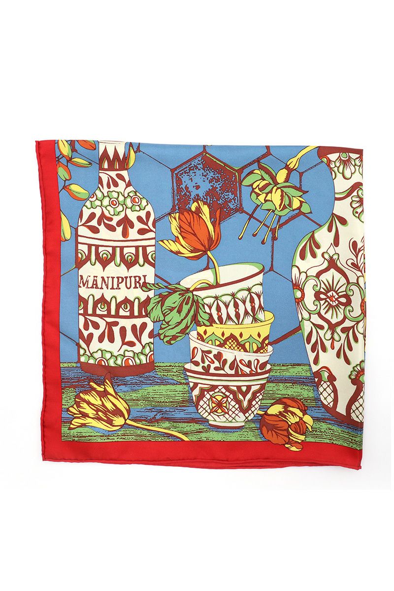 manipuri(マニプリ)＜シルクスカーフ65＞アフリカンバスケット 0131330025 -2