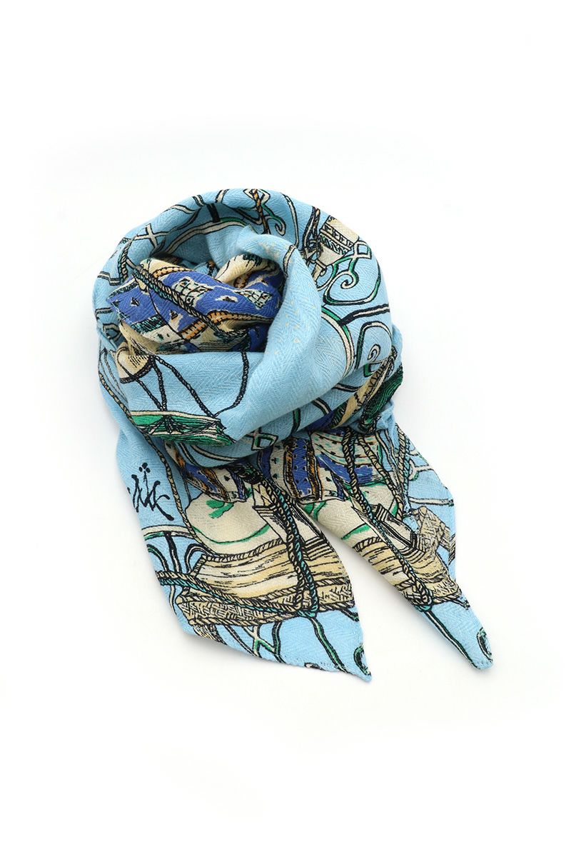 manipuri(マニプリ)＜リネンミックスストール120＞バルーンスカイ 0131333003 -2