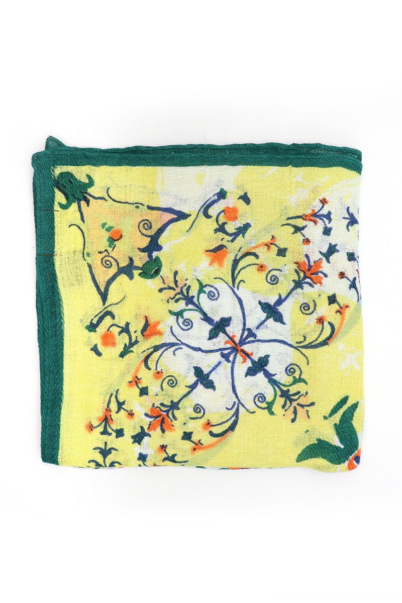 manipuri(マニプリ)＜リネンミックスストール120＞コラージュオーナメントフラワー 0131333022 -5