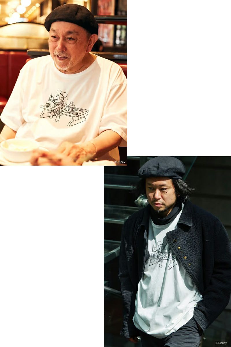 Porter Classic(ポータークラシック)DISNEY MICKEY MOUSE / PORTER CLASSIC OHARIKO COLLECTION T-SHIRT ディズニーミッキーマウス ポータークラシックお針子コレクションTシャツ DP-006-2183 -1