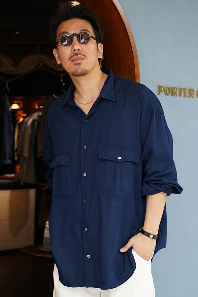 Porter Classic(ポータークラシック)ROLL UP VINTAGE GAUZE SHIRT ロールアップヴィンテージガーゼシャツ PC-016-2210 -11