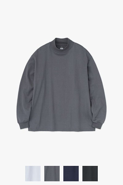 Graphpaper(グラフペーパー)L/S Mock Neck Tee GU233-70109B