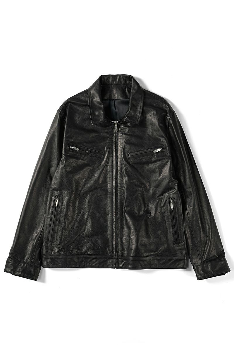 Porter Classic(ポータークラシック)シングルライダースジャケット W/ラブ&ピース シルバー PC SINGLE RIDERS JACKET W/LOVE&PIECE SILVER PC-017-2413 -8