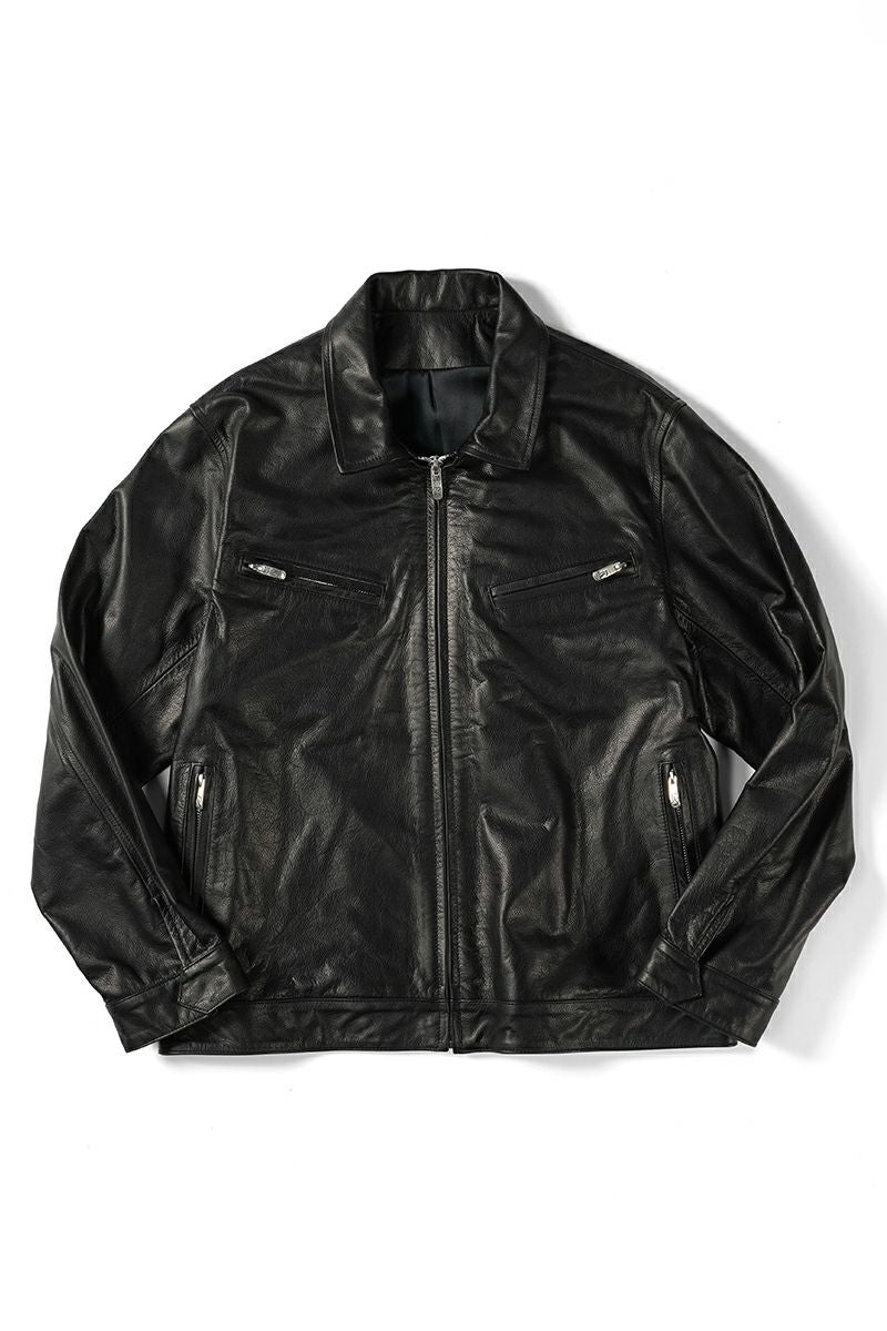 Porter Classic(ポータークラシック)シングルライダースジャケット W/ラブ&ピース シルバー PC SINGLE RIDERS JACKET W/LOVE&PIECE SILVER PC-017-2413 -17