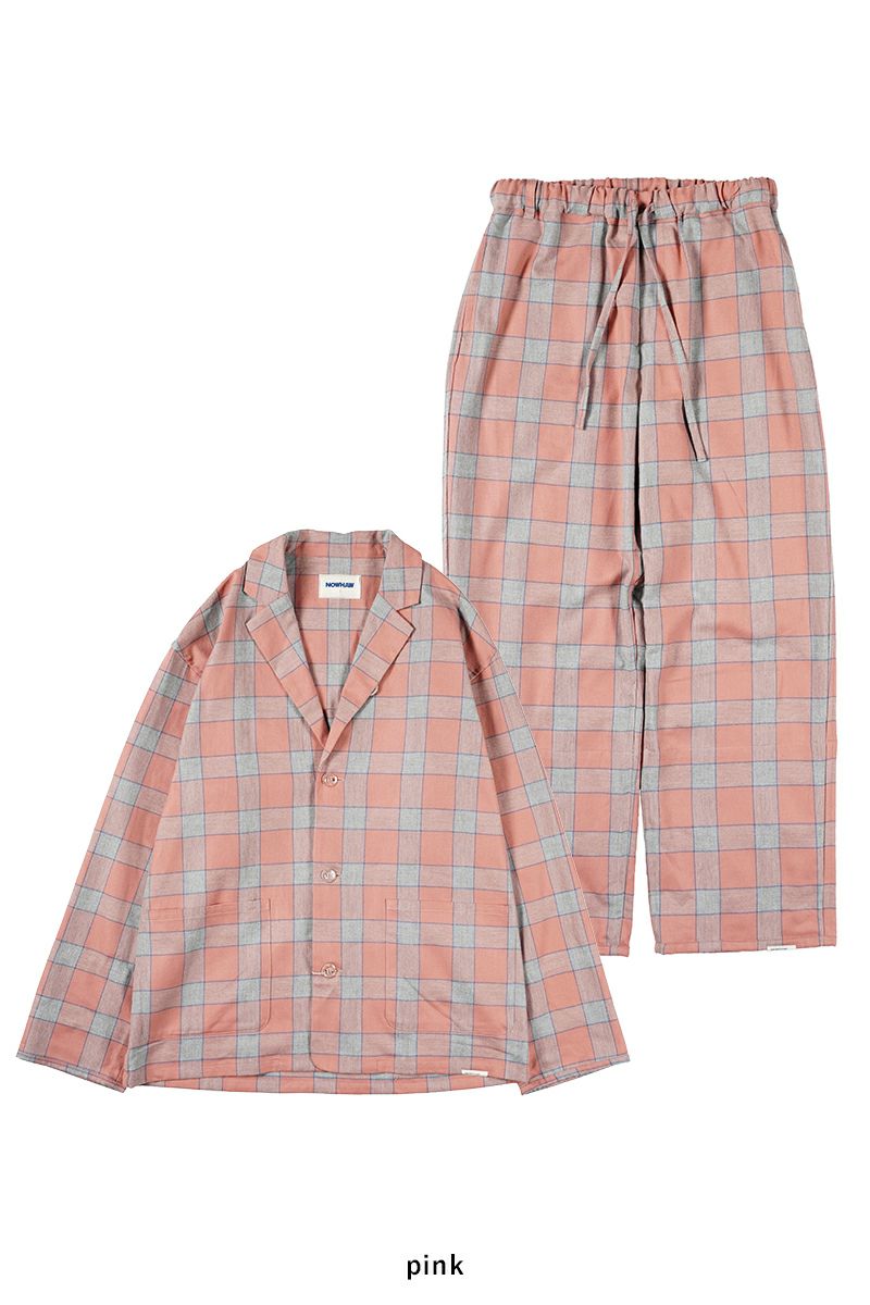 NOWHAW(ノウハウ)day pajama / #cotton_twill_check デイ パジャマ コットンツイルチェック P-S491-H -25