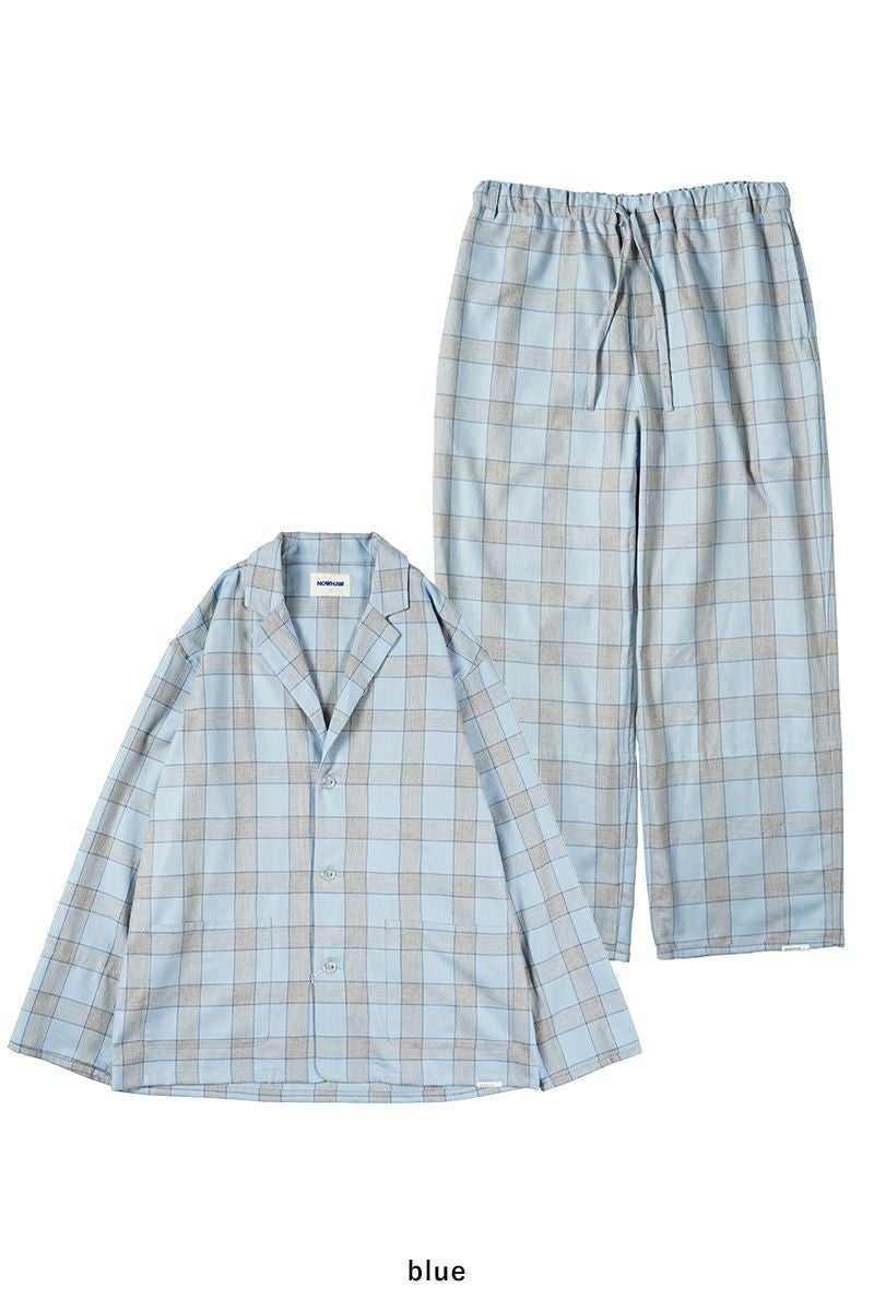 NOWHAW(ノウハウ)day pajama / #cotton_twill_check デイ パジャマ コットンツイルチェック P-S491-H -26