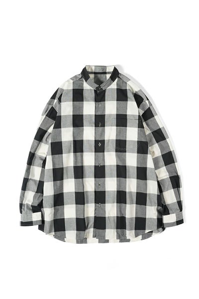 Porter Classic(ポータークラシック)ブロックチェックスタンドカラーシャツ BLOCK CHECK STAND COLLAR SHIRT PC-016-2474