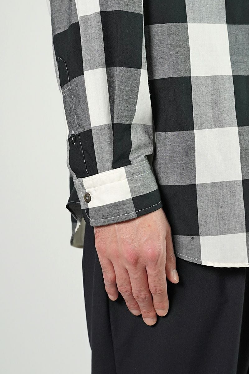 Porter Classic(ポータークラシック)ブロックチェックスタンドカラーシャツ BLOCK CHECK STAND COLLAR SHIRT PC-016-2474 -3