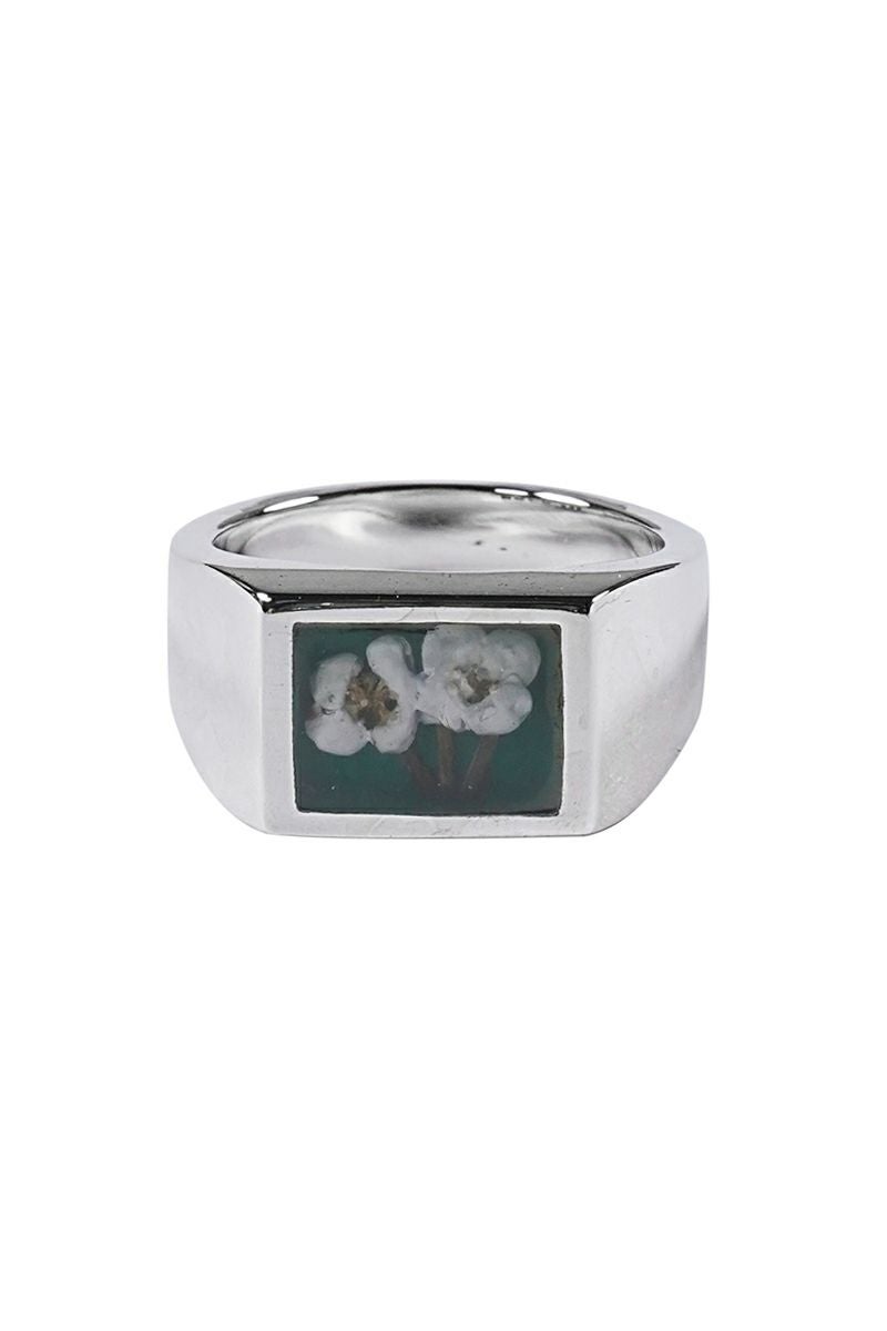 XOLO(ショロ) | XOLO(ショロ)Signet Ring with Green Flower
