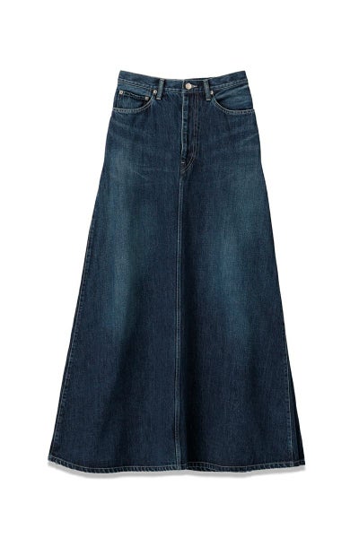 Graphpaper(グラフペーパー)Selvage Denim Skirt-DARK FADE- セルビッチデニムスカート GL24140190DB