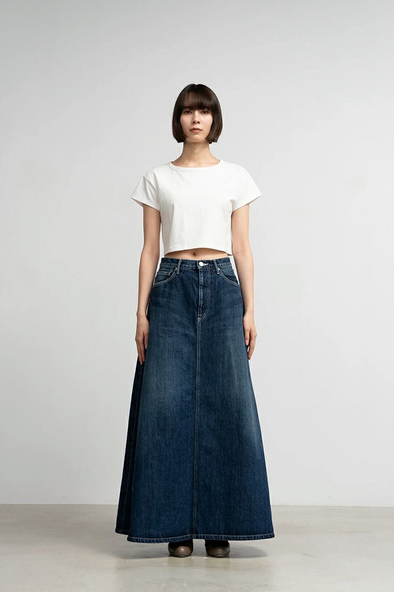 Graphpaper(グラフペーパー)Selvage Denim Skirt-DARK FADE- セルビッチデニムスカート GL24140190DB -1