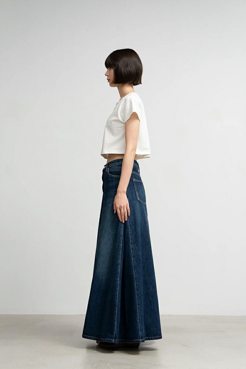Graphpaper(グラフペーパー)Selvage Denim Skirt-DARK FADE- セルビッチデニムスカート GL24140190DB -2