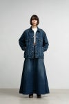 Graphpaper(グラフペーパー)Selvage Denim Skirt-DARK FADE- セルビッチデニムスカート GL24140190DB -7