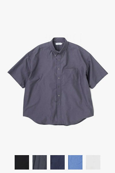 Graphpaper(グラフペーパー)Oxford S/S Oversized B.D Shirt オックスフォード半袖オーバーサイズボタンダウンシャツ GM241-50023B