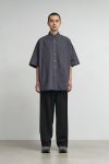 Graphpaper(グラフペーパー)Oxford S/S Oversized B.D Shirt オックスフォード半袖オーバーサイズボタンダウンシャツ GM241-50023B -1