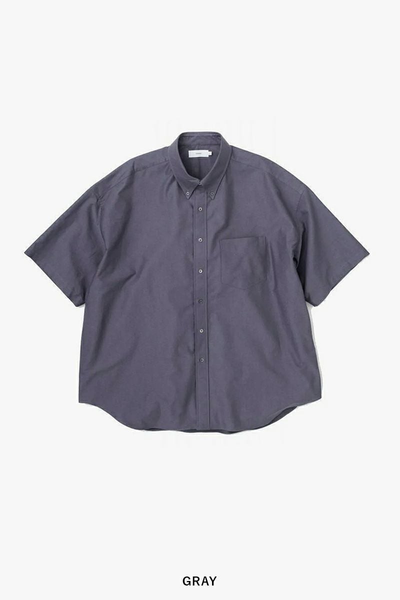 Graphpaper(グラフペーパー)Oxford S/S Oversized B.D Shirt オックスフォード半袖オーバーサイズボタンダウンシャツ GM241-50023B -8