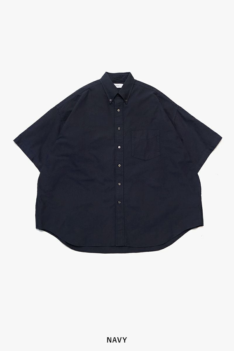Graphpaper(グラフペーパー)Oxford S/S Oversized B.D Shirt オックスフォード半袖オーバーサイズボタンダウンシャツ GM241-50023B -9