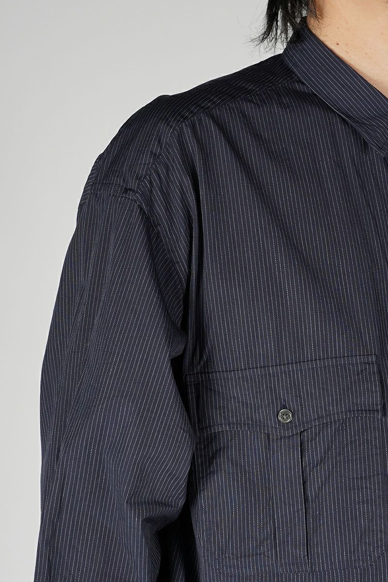 Porter Classic(ポータークラシック)ROLL UP PIN STRIPE SHIRT ロールアップピンストライプシャツ PC-016-2757 -2